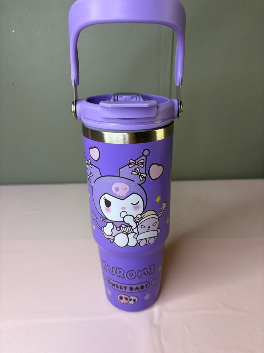 Hello Kitty Kuromi Purple Travel Tumbler